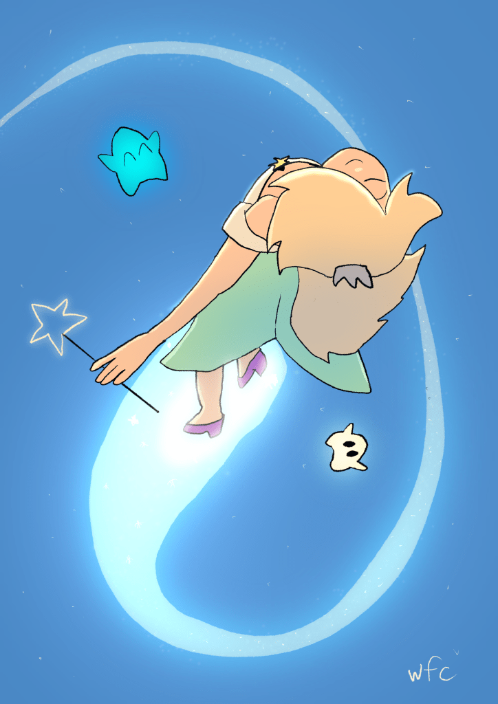 Rosalina flying through space