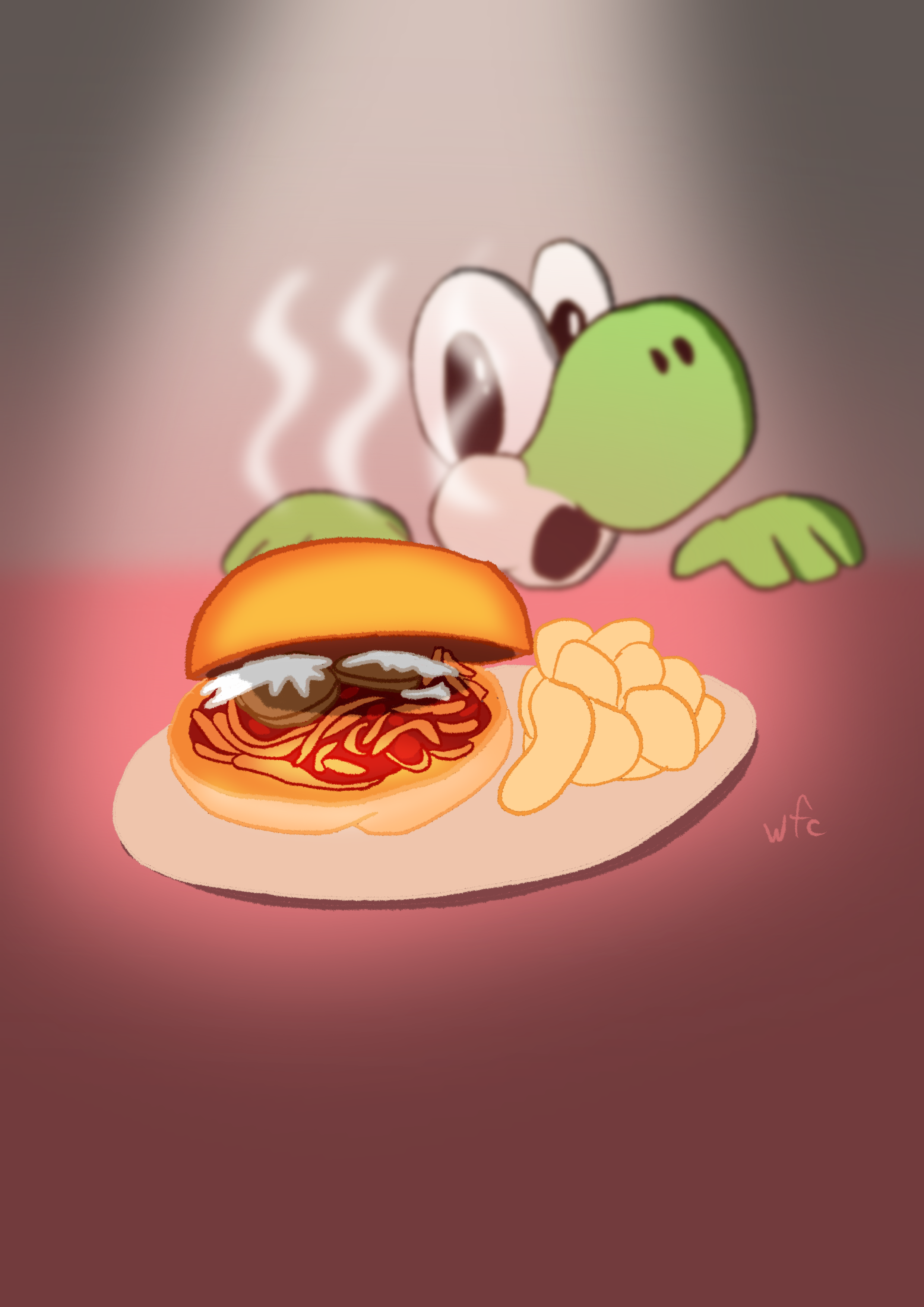 Yoshi’s Spaghetti on a&nbsp;Bagel
